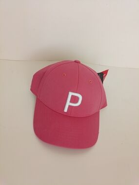 Puma Pink White Logo Ponytail Cap 110 Flex Fit Comfort Fit OS